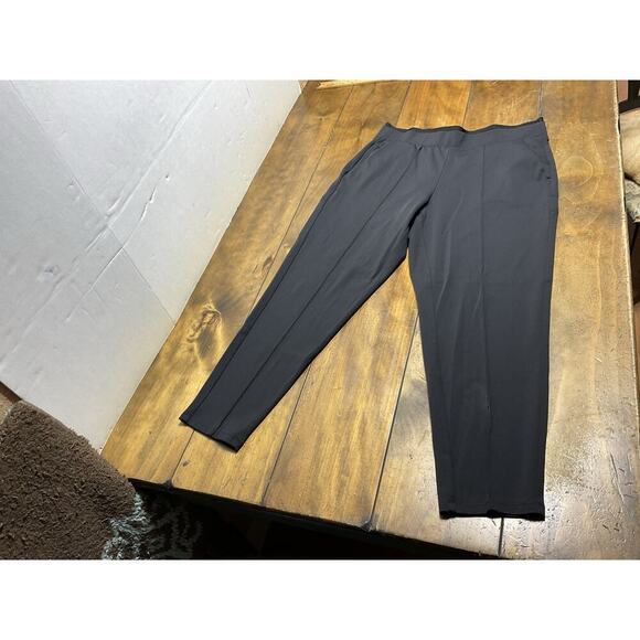 ATHLETA Black Pull On Venice Pintuck Athletic Casual Pants Size Medium - Picture 1 of 12